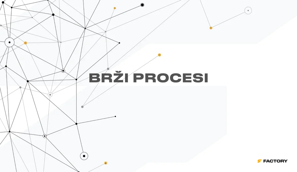 Vizual s porukom Brži procesi, koji prikazuje Business Central ekstenzije za lokalne zahtjeve, platni promet, fiskalizaciju, plaće i druge procese koji traže dodatnu prilagodbu.